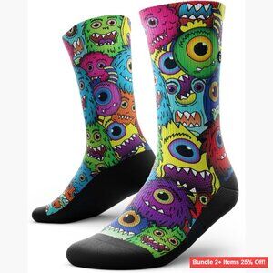 Athletic Crew Socks with Arch Support, Moisture-Wicking Fabric